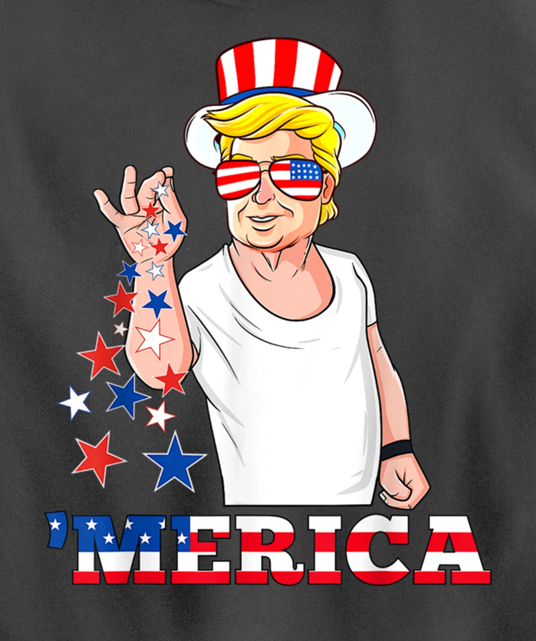 Merica Trump Outfits, 4th of July Pullover Hoodie