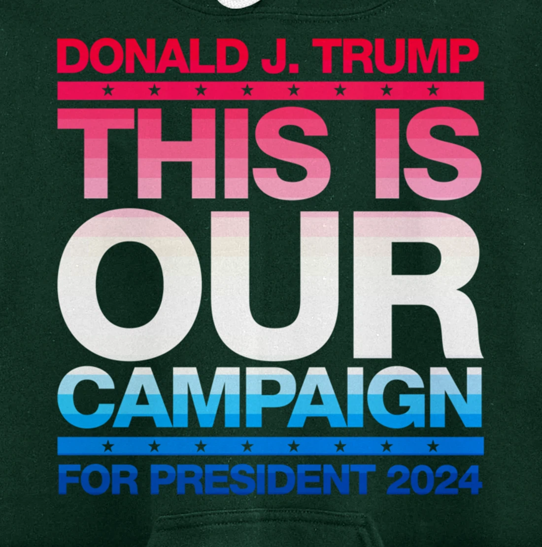 This Is Our Campaign TRUMP 2024 President Candidate Pullover Hoodie