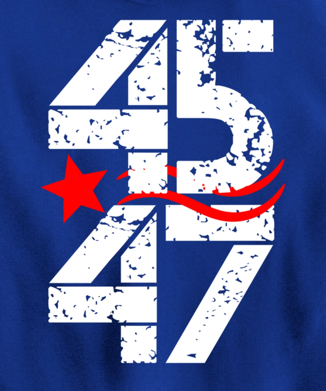 45 47 Vote Trump 2024 Red Star Pullover Hoodie