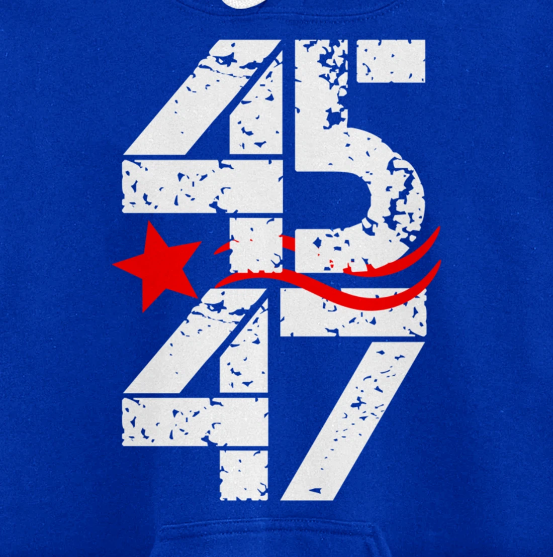 45 47 Vote Trump 2024 Red Star Pullover Hoodie