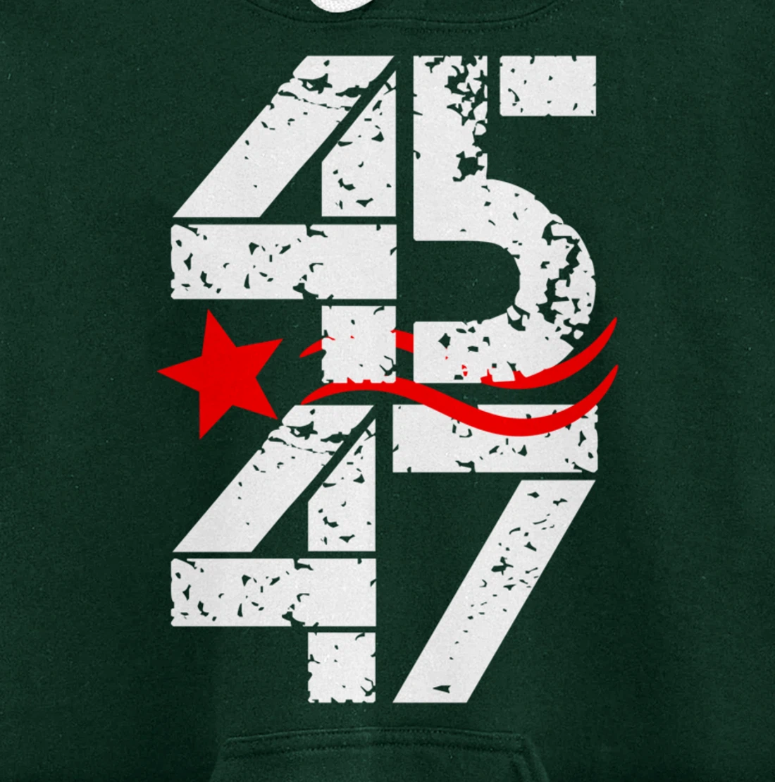 45 47 Vote Trump 2024 Red Star Pullover Hoodie