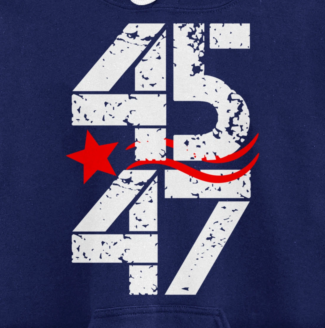 45 47 Vote Trump 2024 Red Star Pullover Hoodie