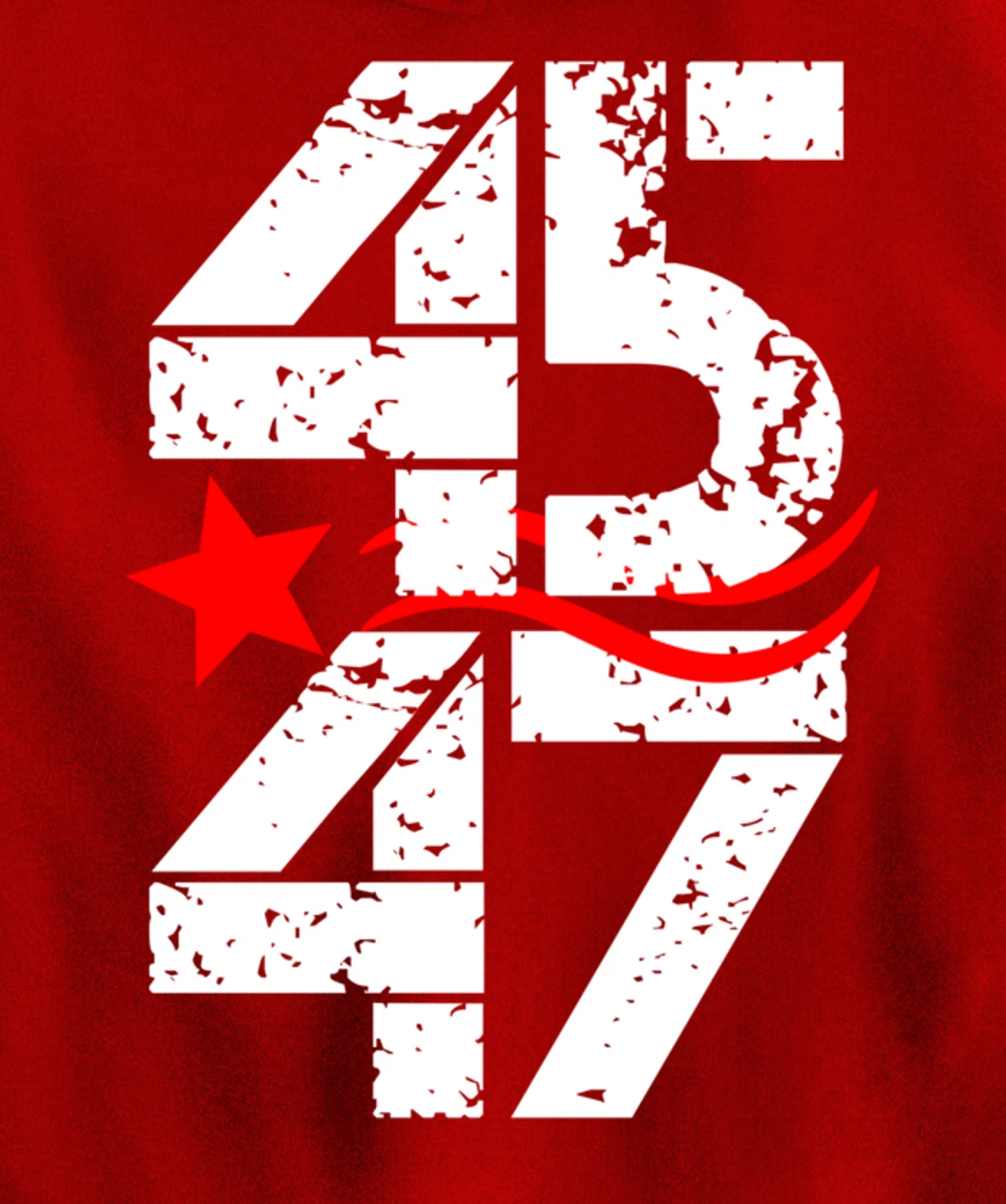 45 47 Vote Trump 2024 Red Star Pullover Hoodie