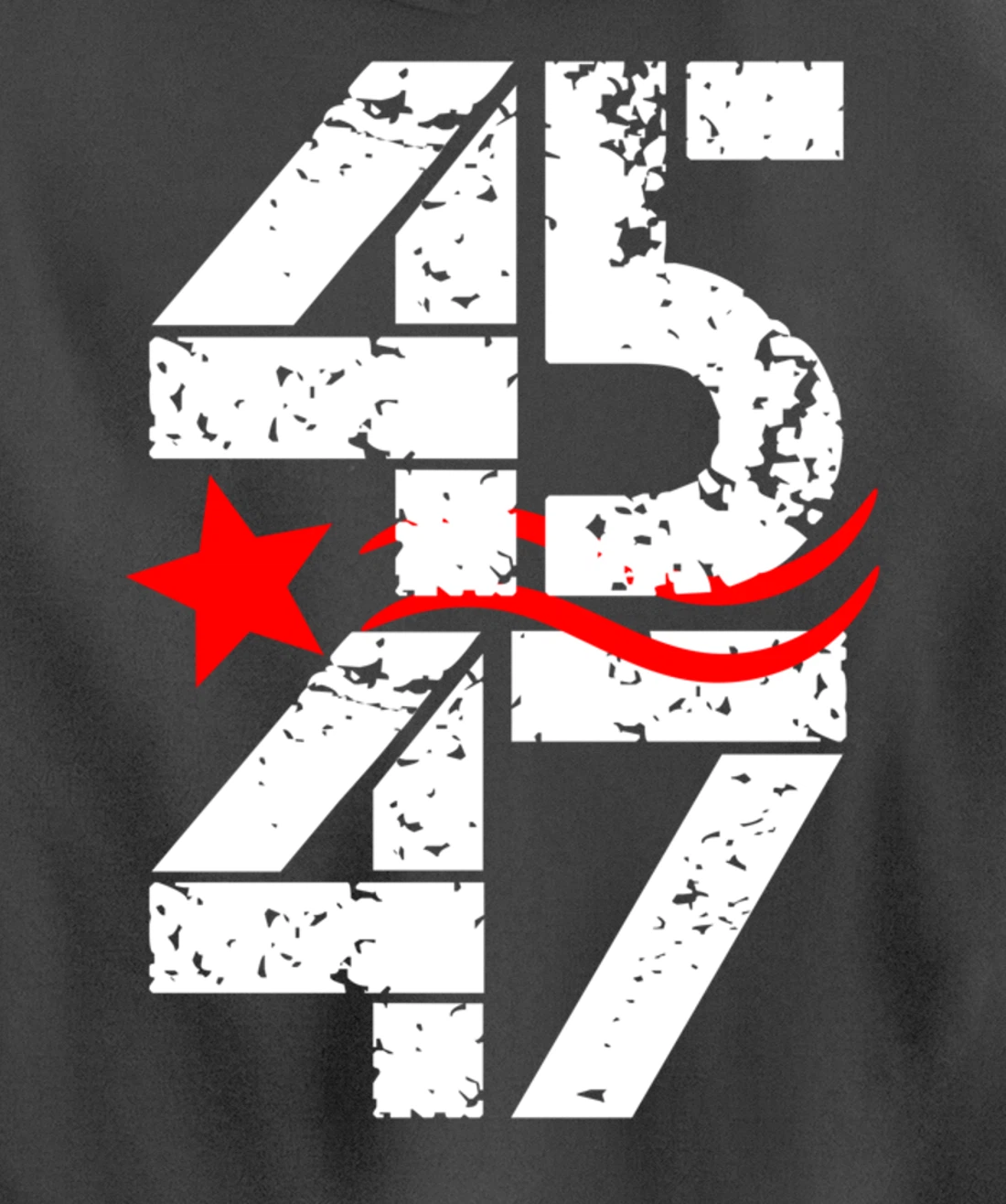 45 47 Vote Trump 2024 Red Star Pullover Hoodie