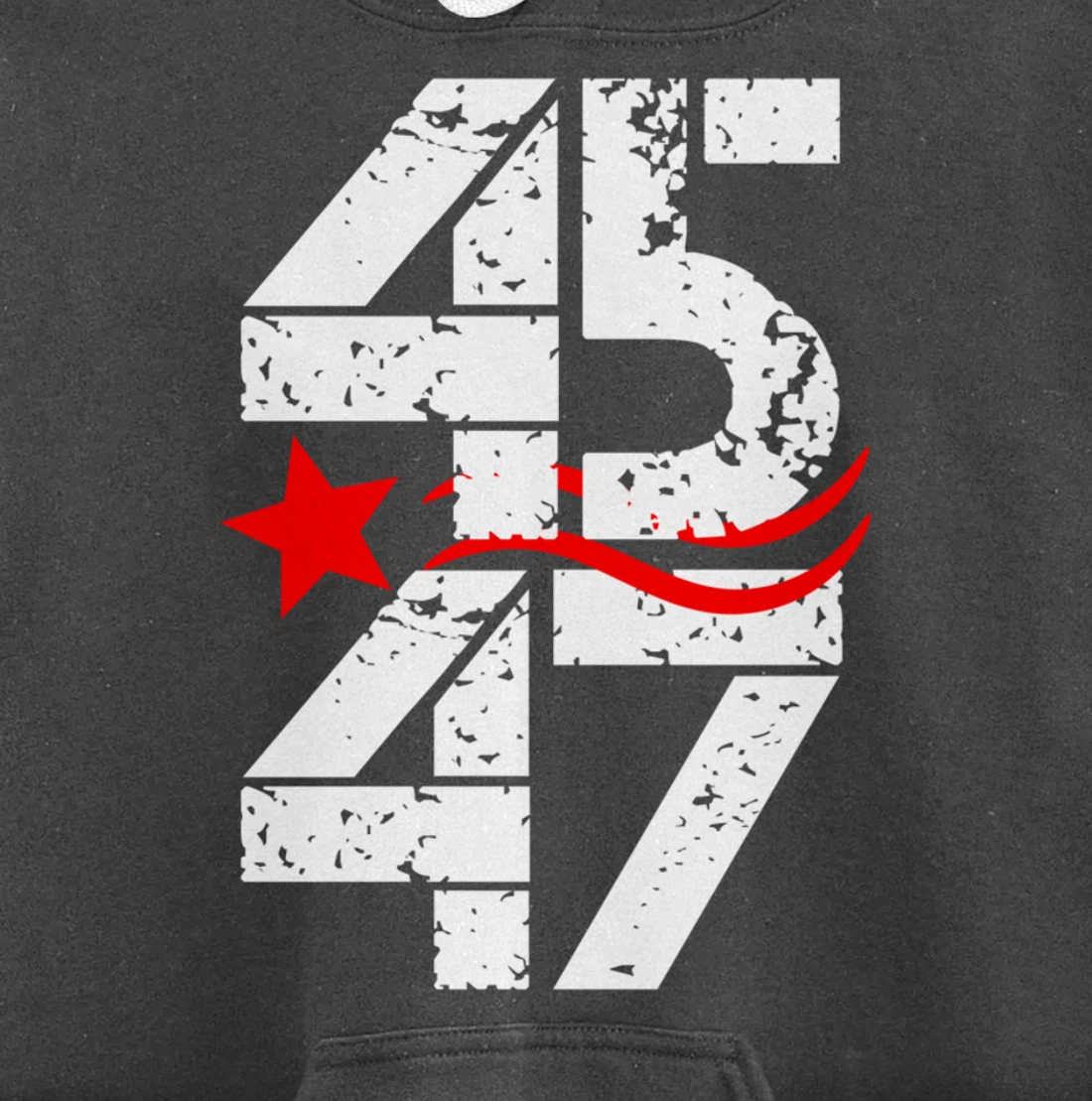 45 47 Vote Trump 2024 Red Star Pullover Hoodie