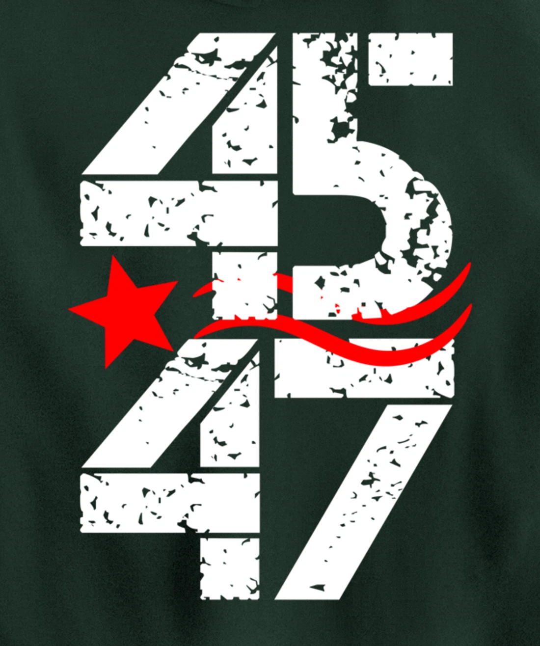 45 47 Vote Trump 2024 Red Star Pullover Hoodie