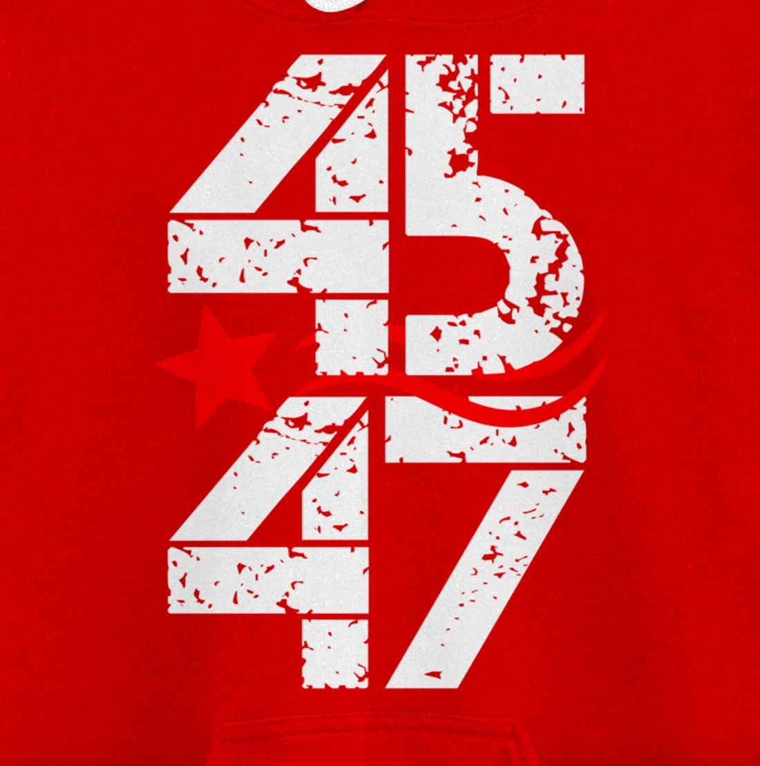 45 47 Vote Trump 2024 Red Star Pullover Hoodie