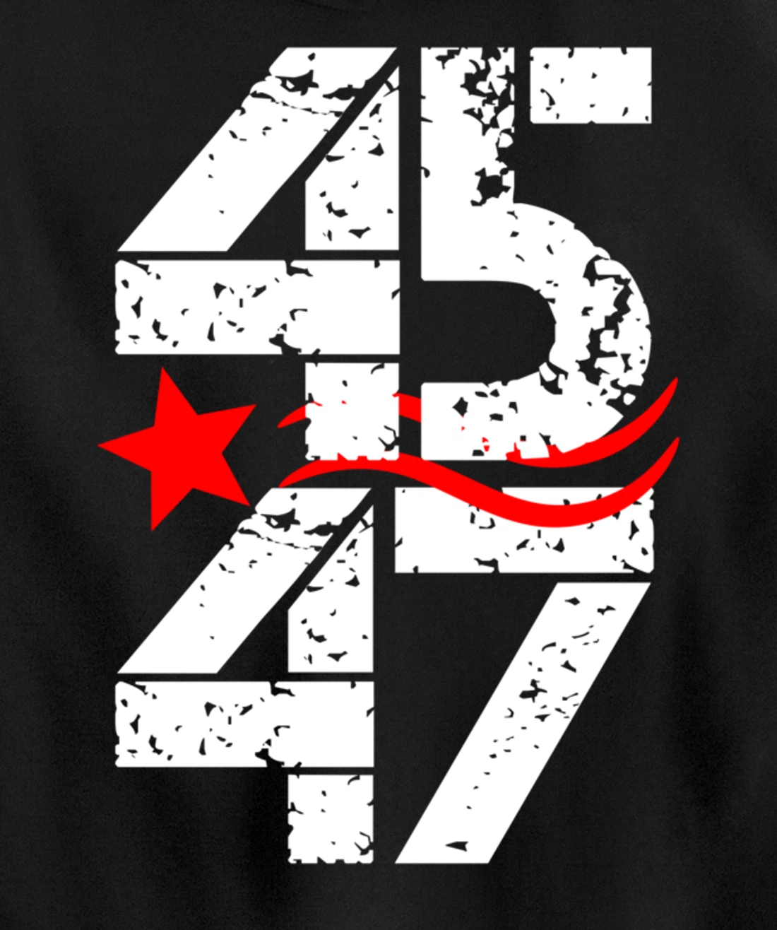 45 47 Vote Trump 2024 Red Star Pullover Hoodie