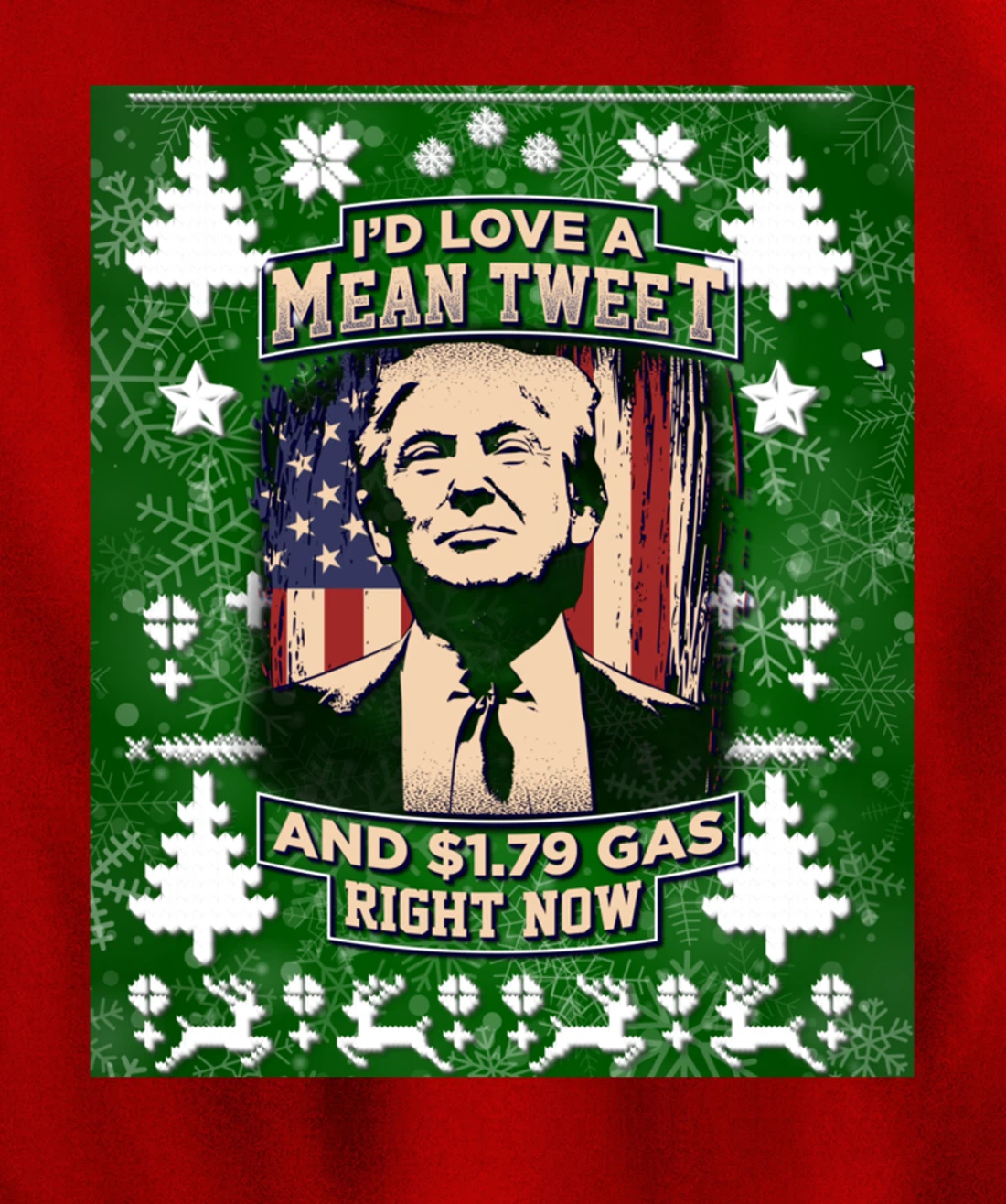 Christmas Biden Funny Republican Political Sarcasm Trump Pullover Hoodie