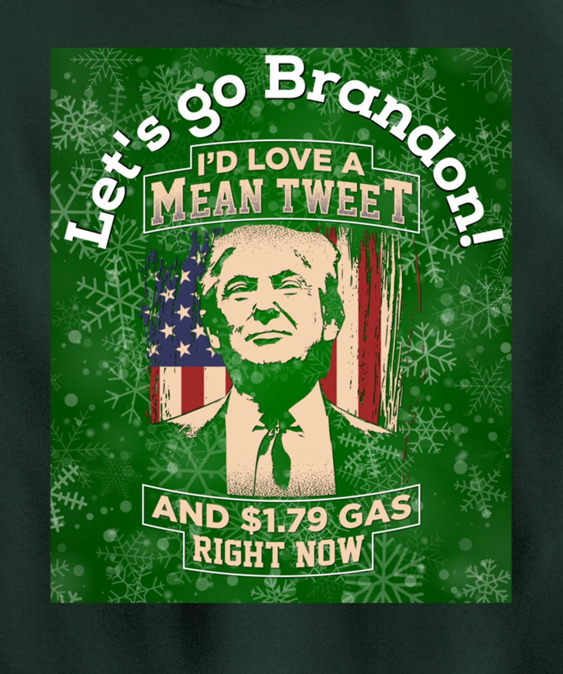 Christmas Biden Funny Republican Political Sarcasm Trump Pullover Hoodie