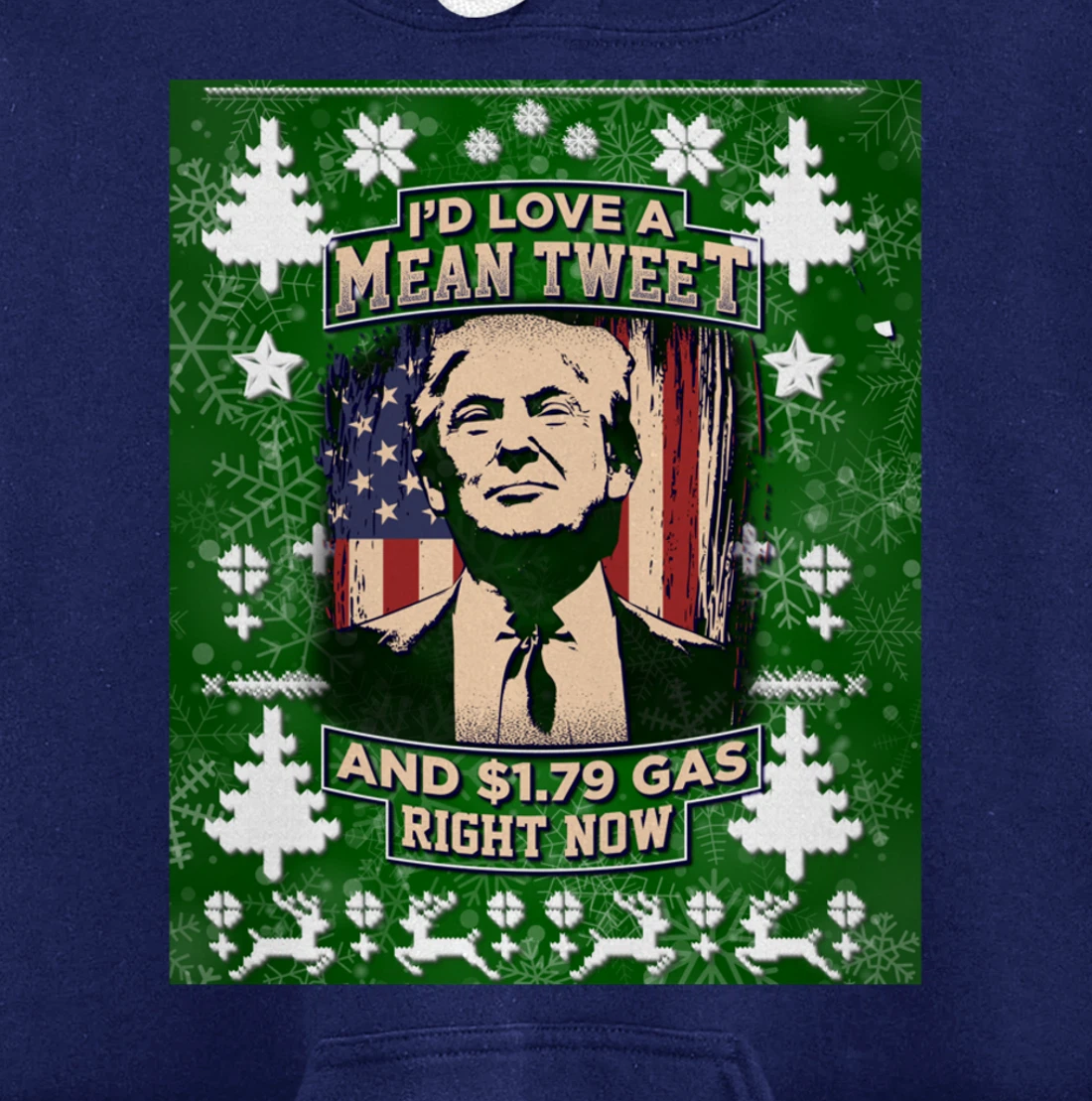 Christmas Biden Funny Republican Political Sarcasm Trump Pullover Hoodie