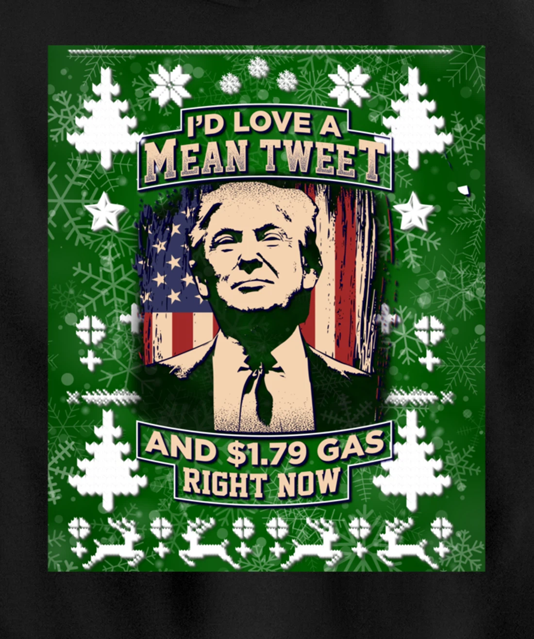 Christmas Biden Funny Republican Political Sarcasm Trump Pullover Hoodie