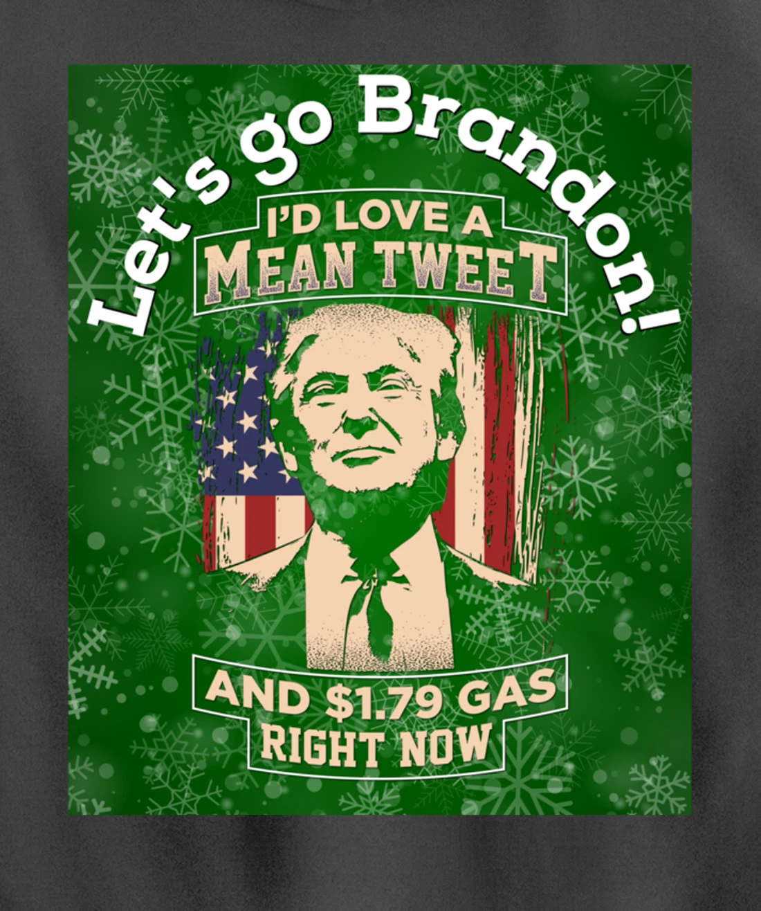 Christmas Biden Funny Republican Political Sarcasm Trump Pullover Hoodie