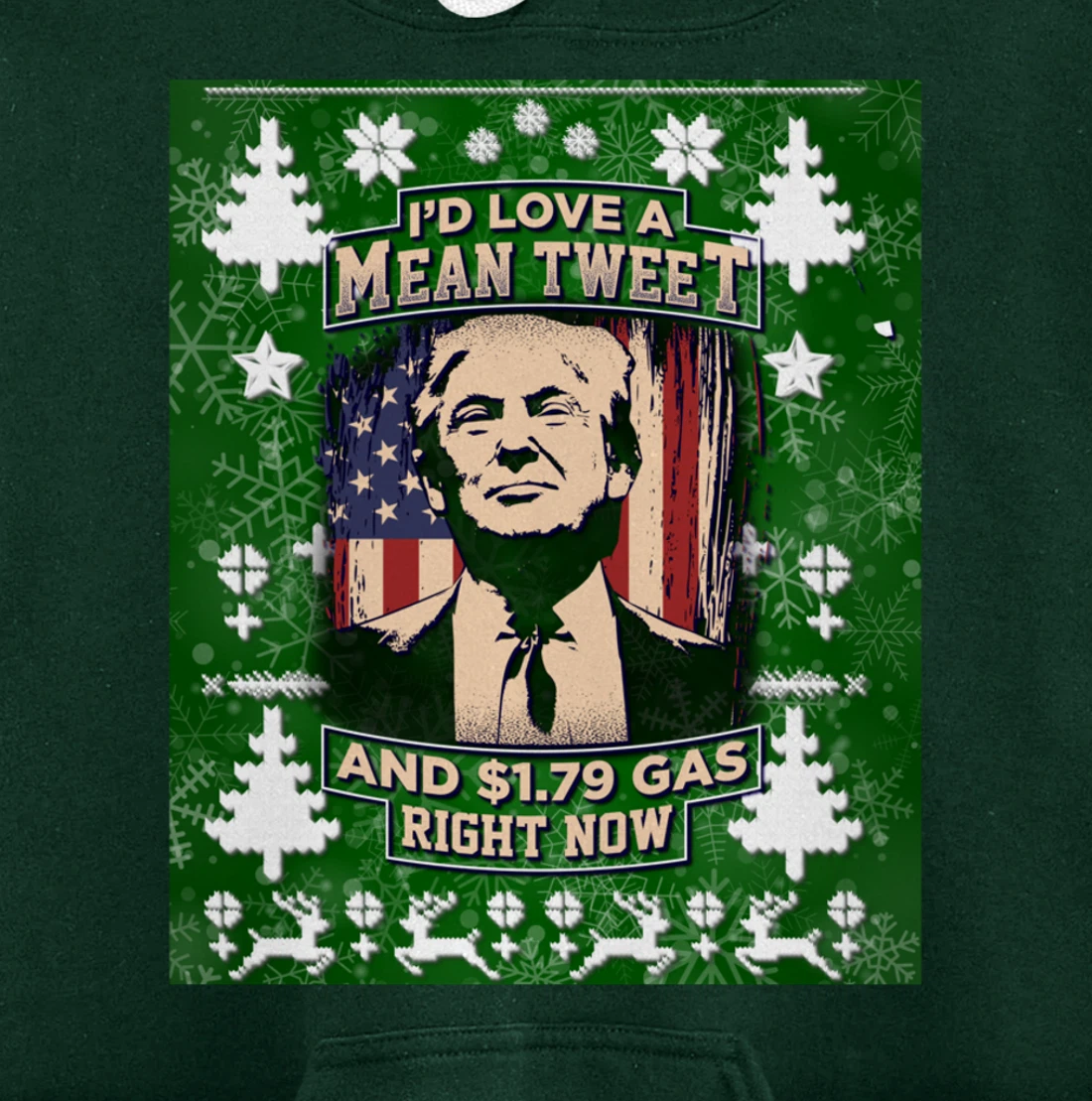 Christmas Biden Funny Republican Political Sarcasm Trump Pullover Hoodie