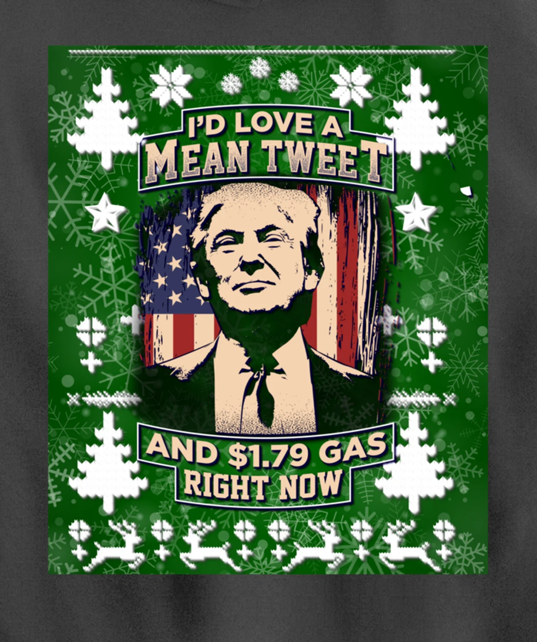 Christmas Biden Funny Republican Political Sarcasm Trump Pullover Hoodie