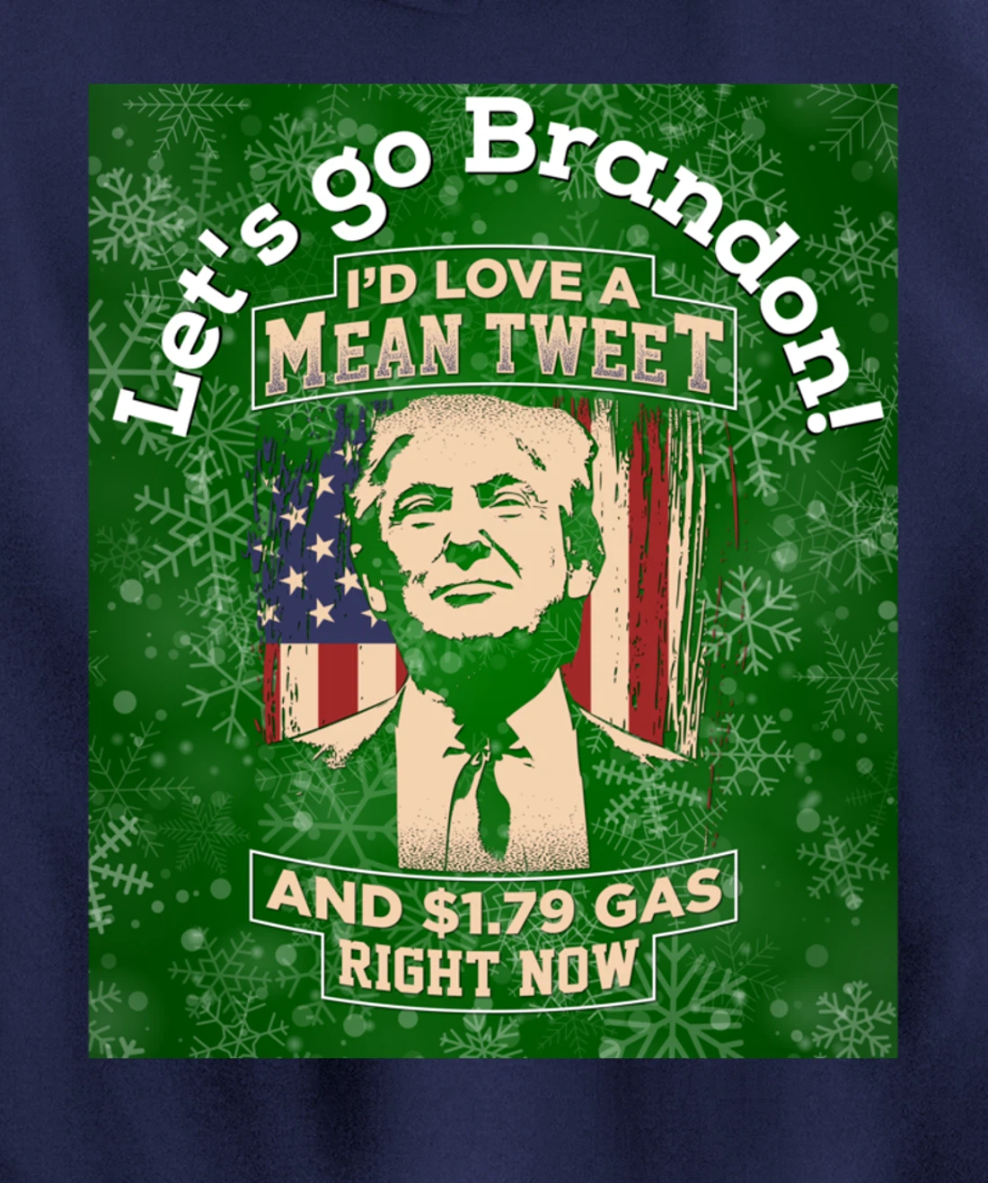 Christmas Biden Funny Republican Political Sarcasm Trump Pullover Hoodie