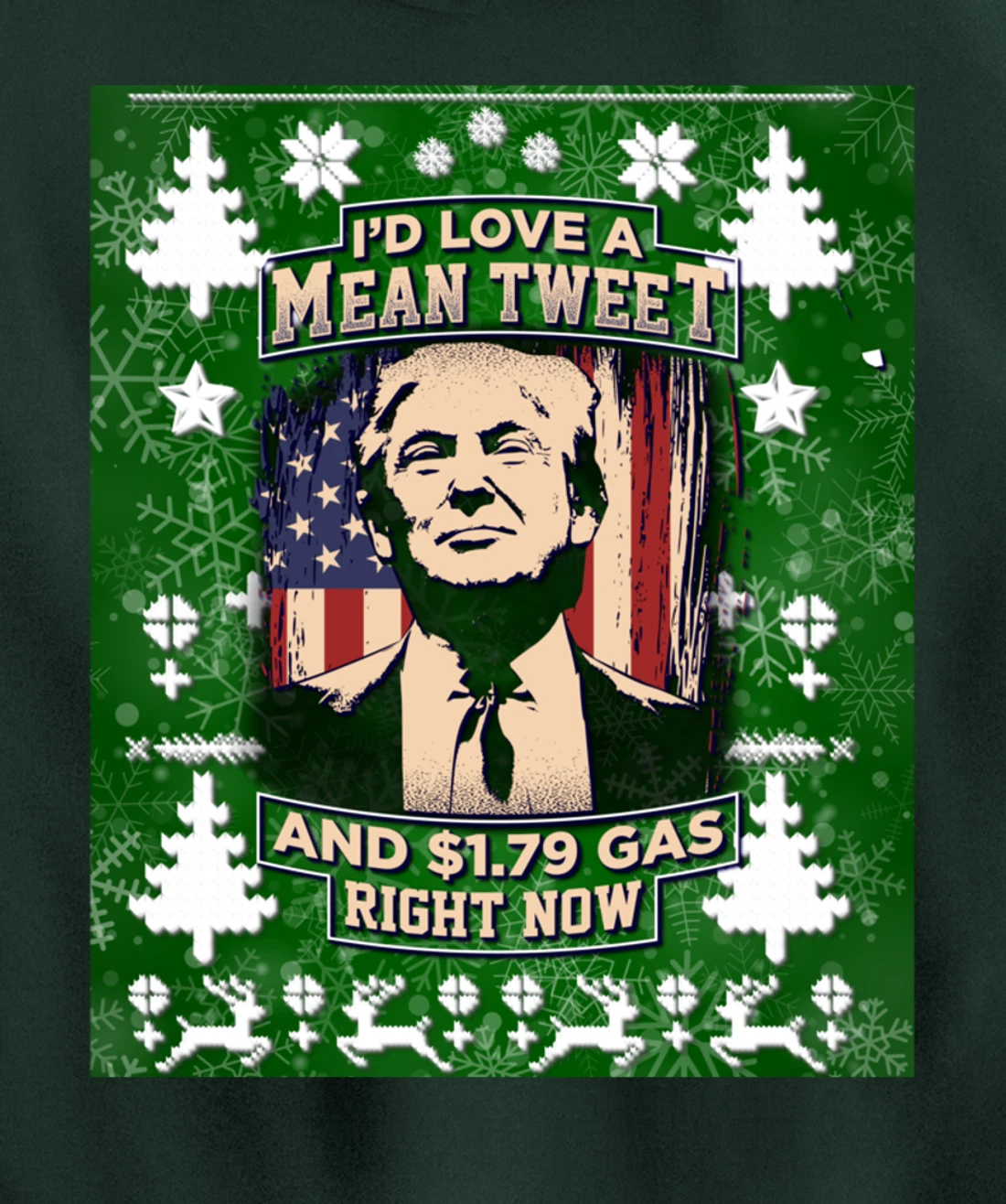 Christmas Biden Funny Republican Political Sarcasm Trump Pullover Hoodie