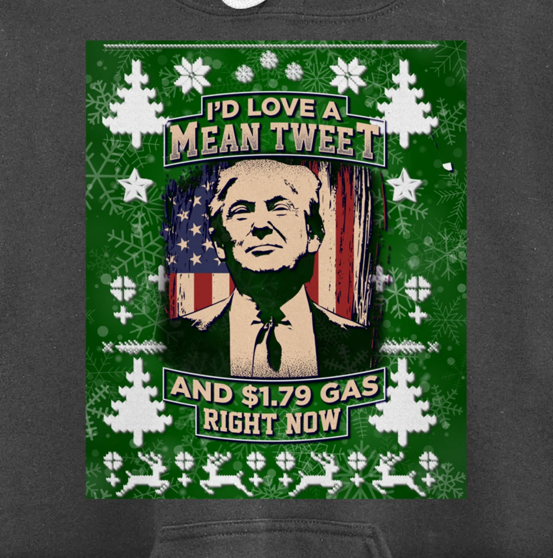 Christmas Biden Funny Republican Political Sarcasm Trump Pullover Hoodie