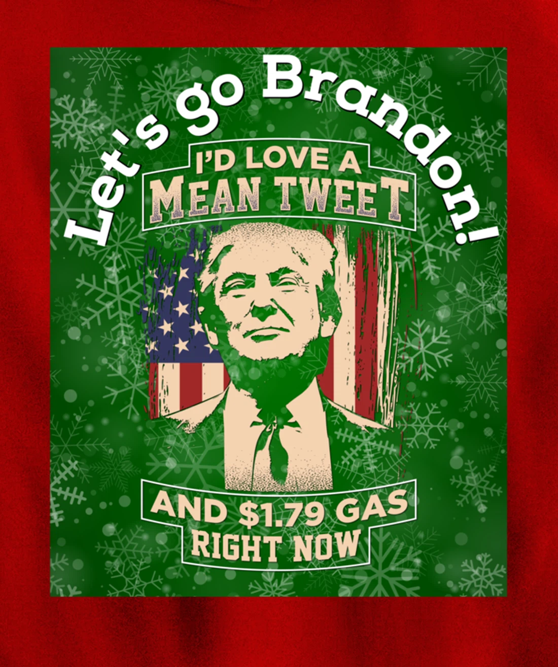 Christmas Biden Funny Republican Political Sarcasm Trump Pullover Hoodie