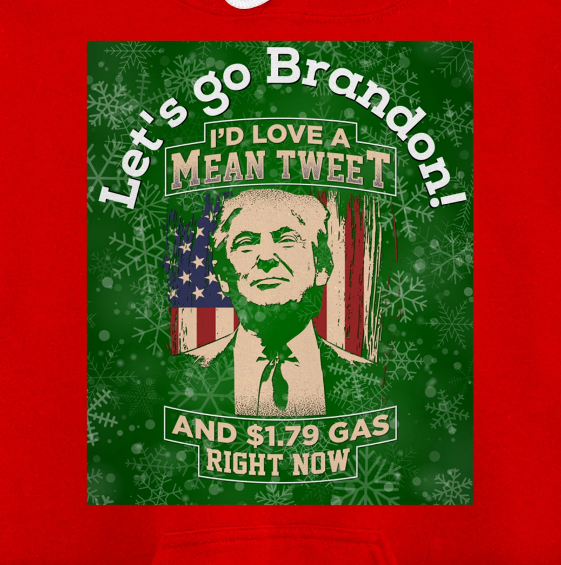 Christmas Biden Funny Republican Political Sarcasm Trump Pullover Hoodie