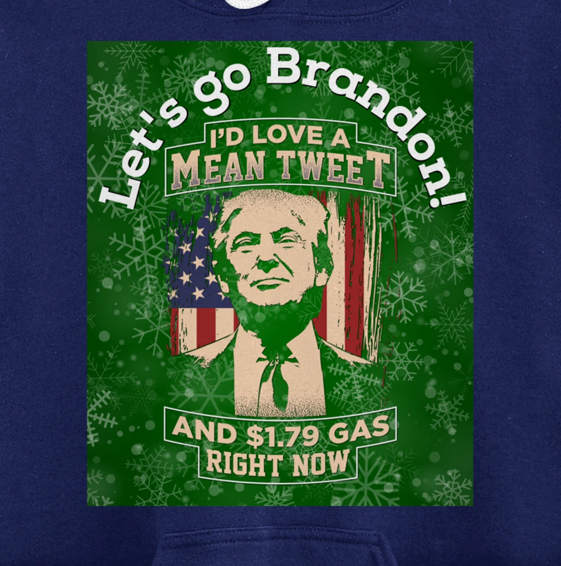 Christmas Biden Funny Republican Political Sarcasm Trump Pullover Hoodie