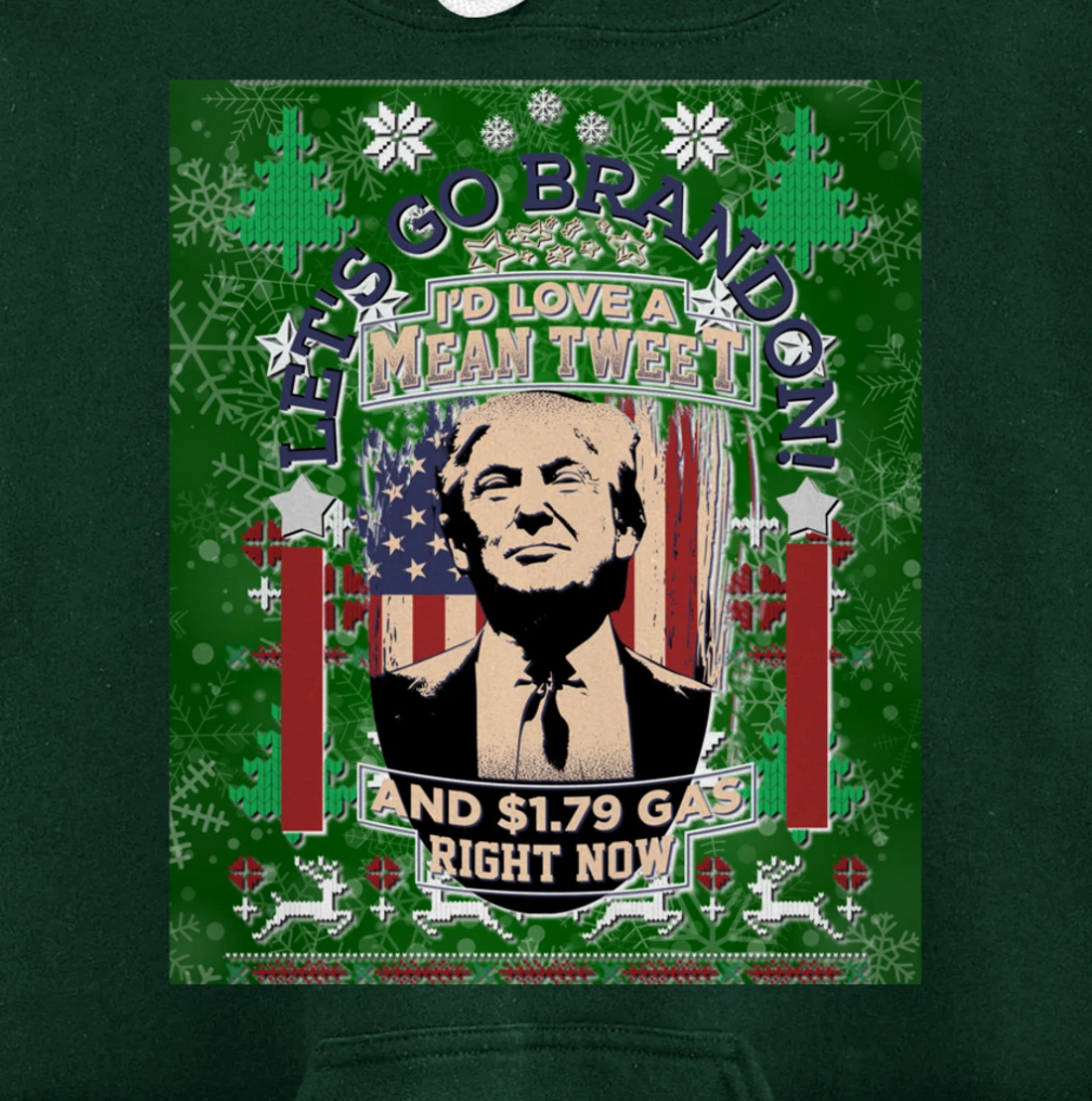 Christmas Biden Funny Republican Political Sarcasm Trump Pullover Hoodie