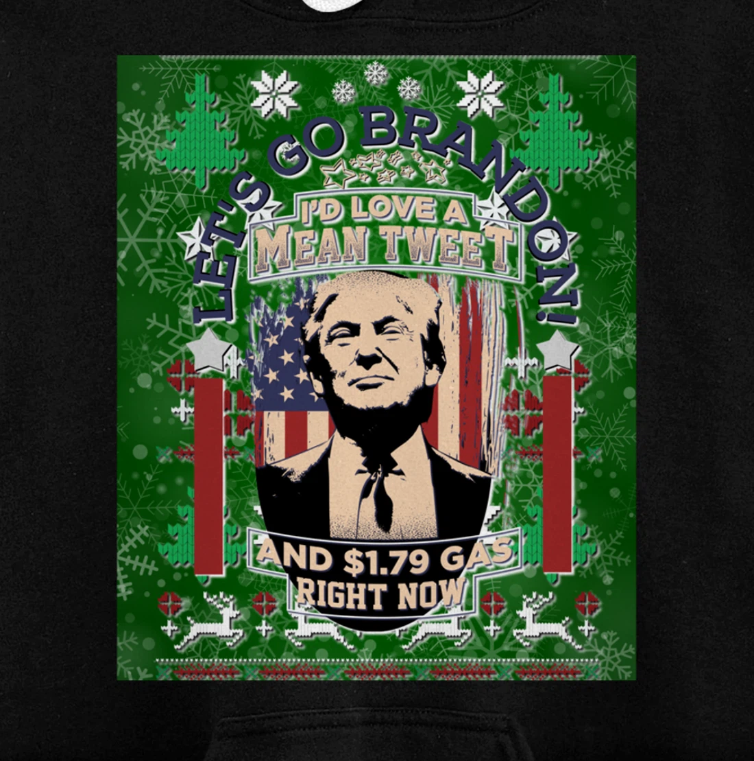 Christmas Biden Funny Republican Political Sarcasm Trump Pullover Hoodie