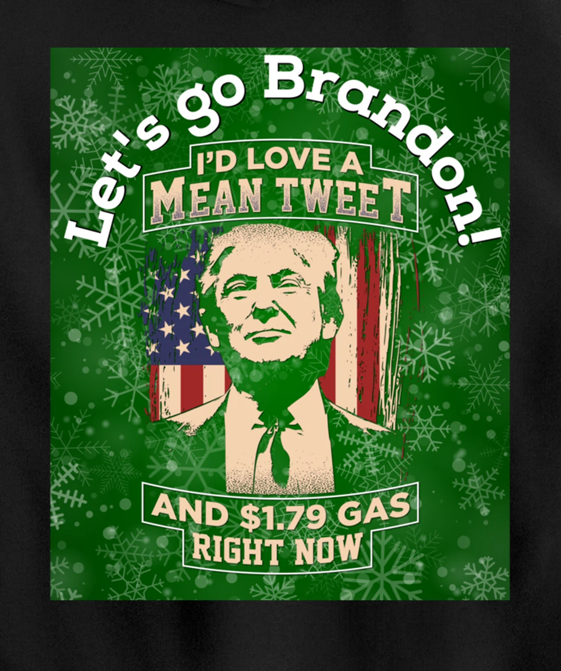 Christmas Biden Funny Republican Political Sarcasm Trump Pullover Hoodie