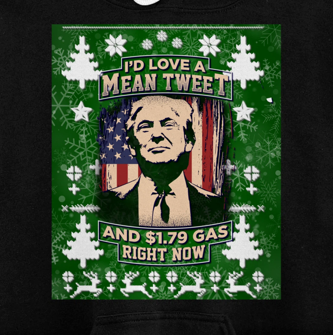 Christmas Biden Funny Republican Political Sarcasm Trump Pullover Hoodie