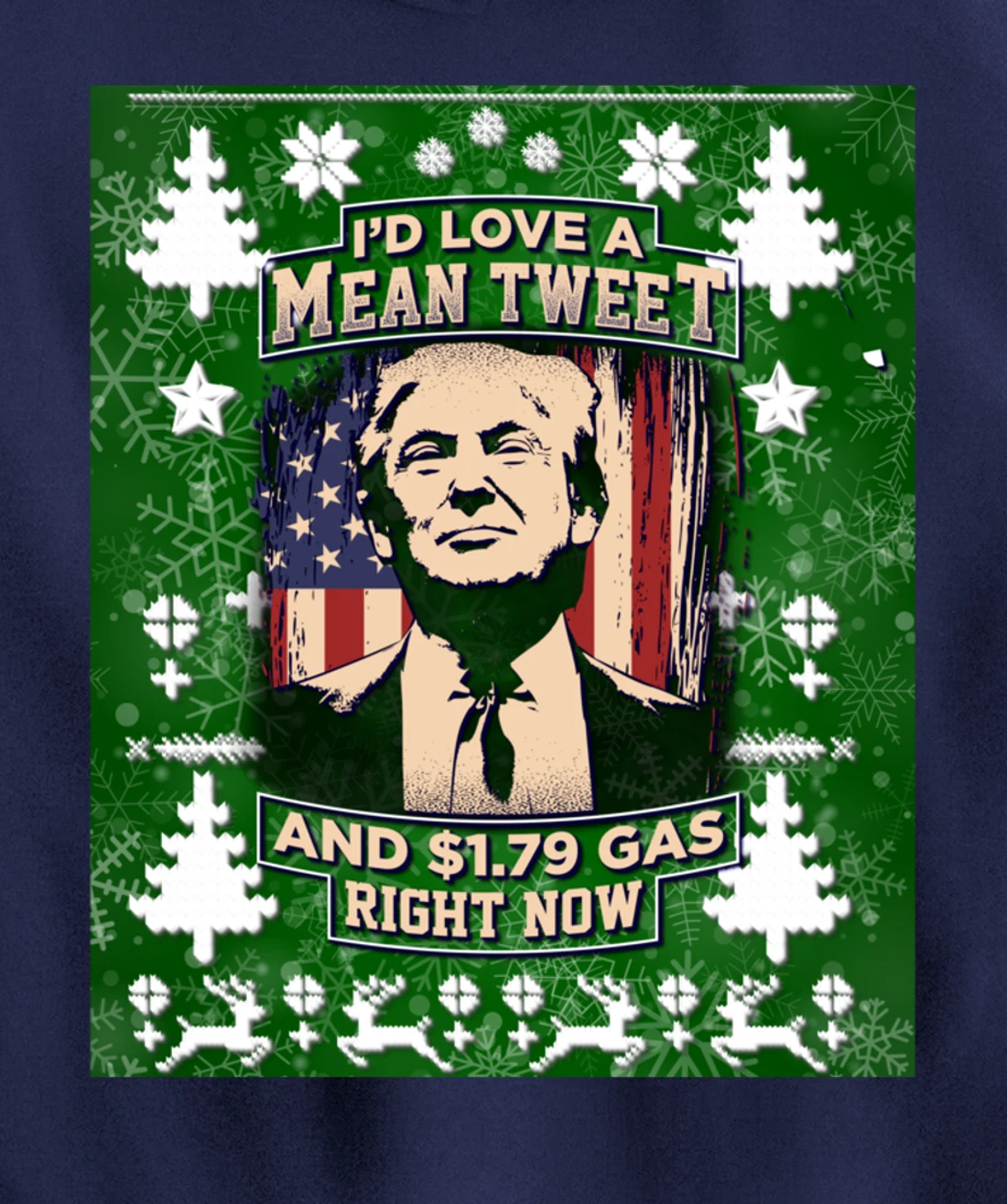 Christmas Biden Funny Republican Political Sarcasm Trump Pullover Hoodie