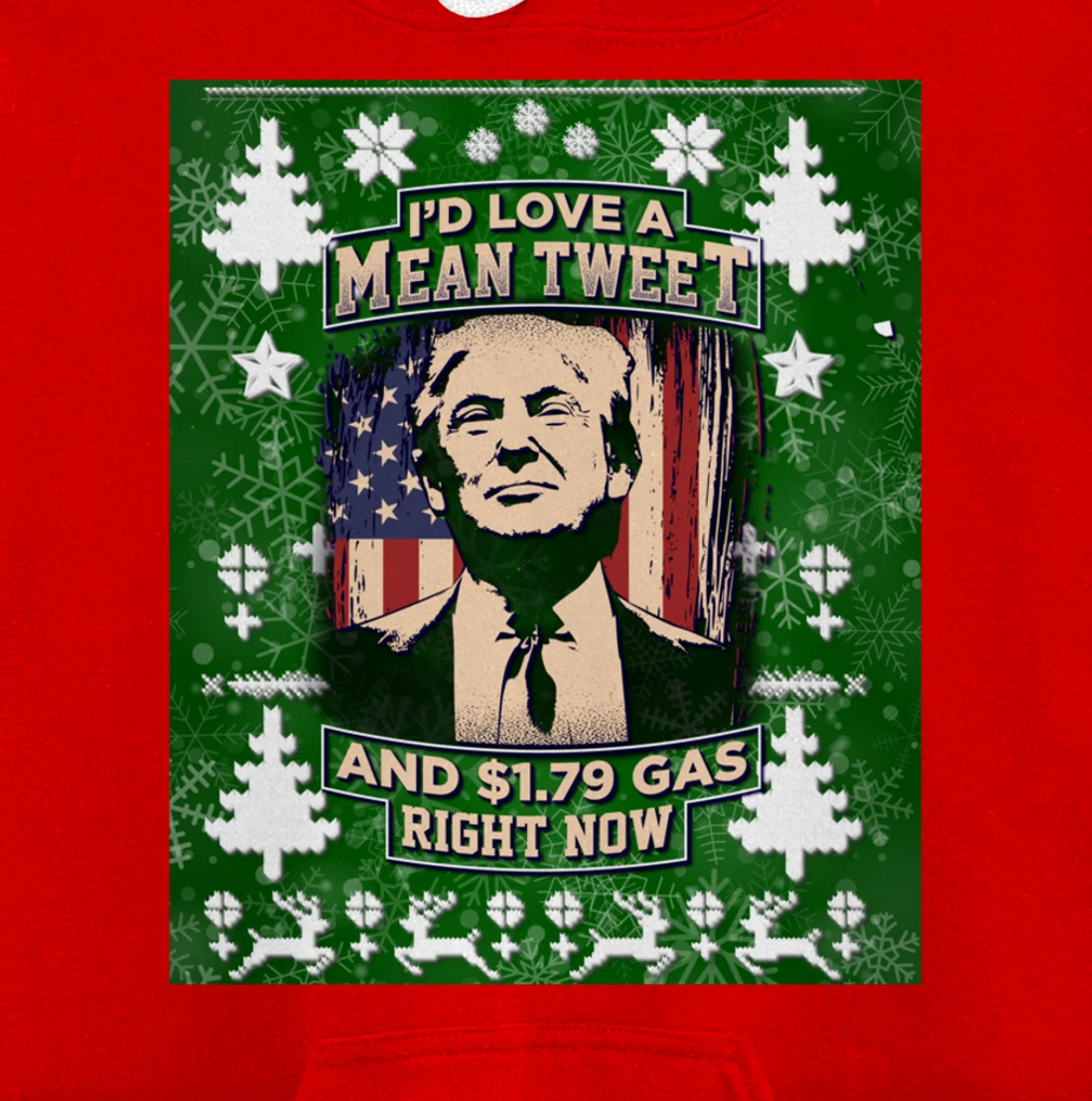 Christmas Biden Funny Republican Political Sarcasm Trump Pullover Hoodie