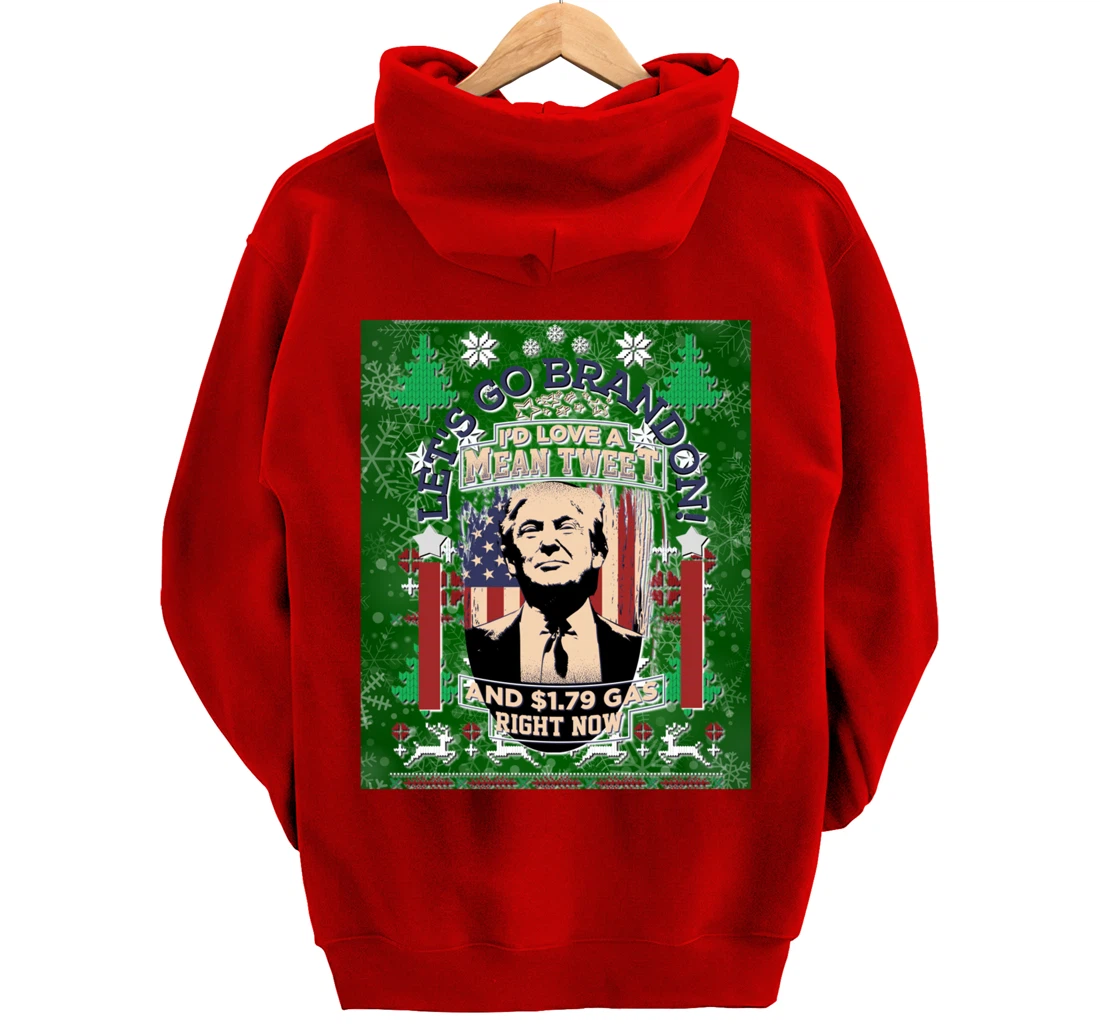 Christmas Biden Funny Republican Political Sarcasm Trump Pullover Hoodie