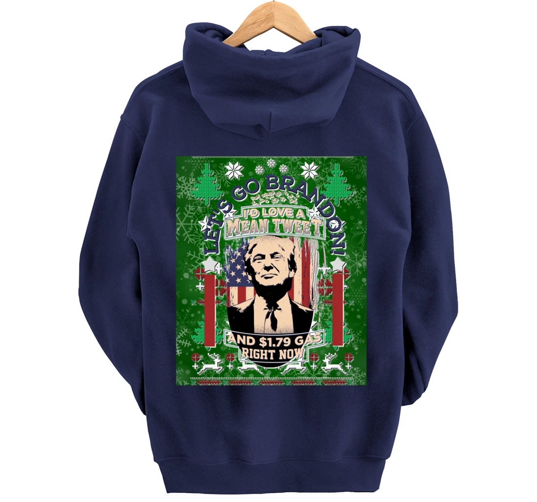 Christmas Biden Funny Republican Political Sarcasm Trump Pullover Hoodie