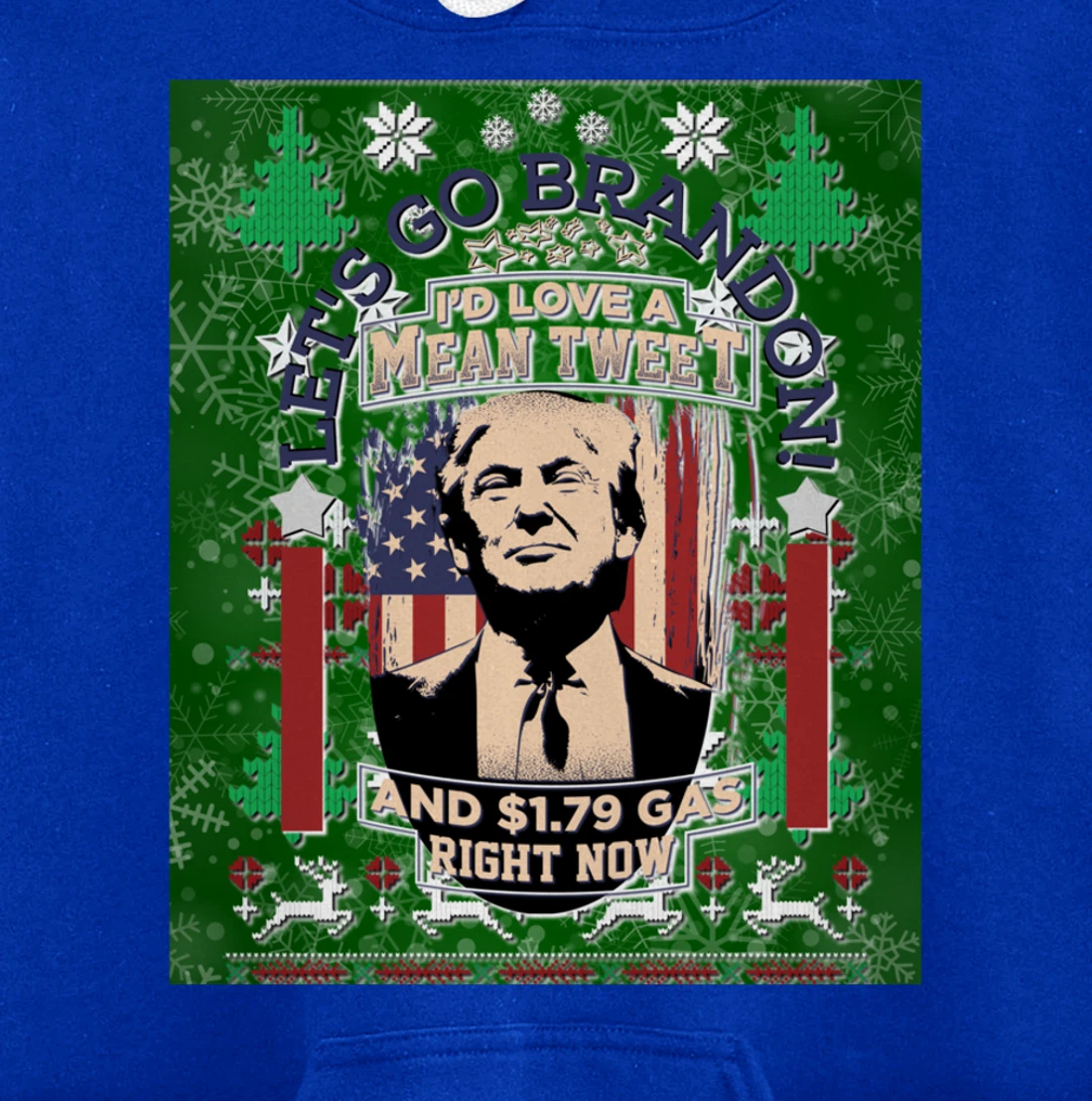 Christmas Biden Funny Republican Political Sarcasm Trump Pullover Hoodie