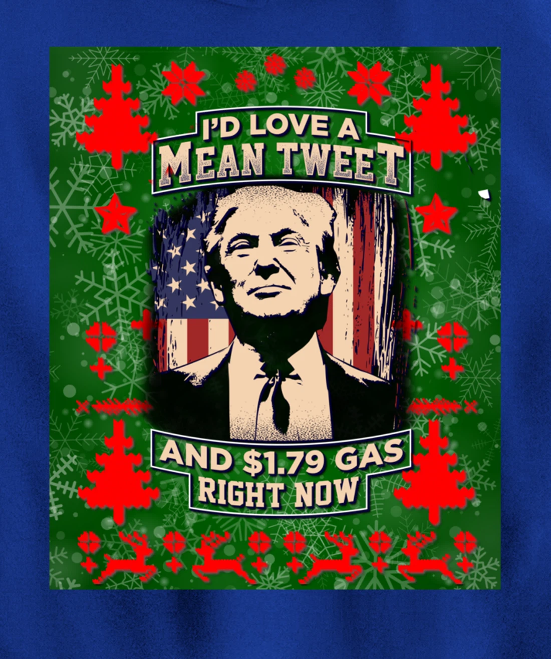 Christmas Biden Funny Republican Political Sarcasm Trump Pullover Hoodie