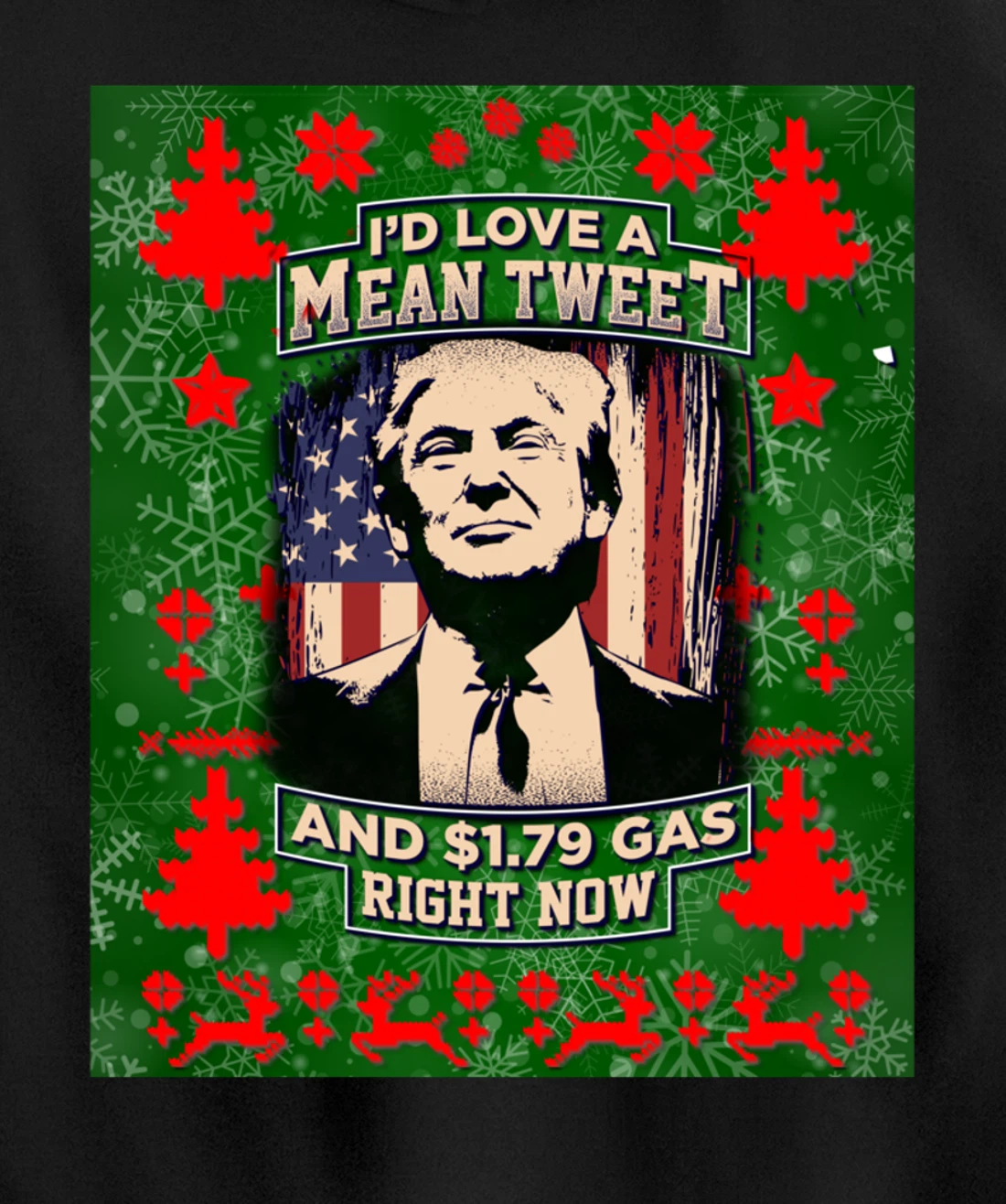 Christmas Biden Funny Republican Political Sarcasm Trump Pullover Hoodie