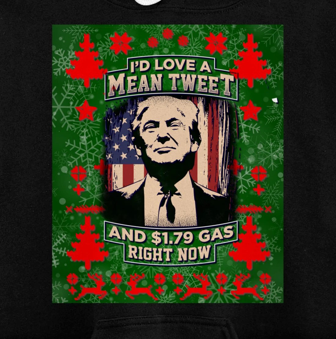 Christmas Biden Funny Republican Political Sarcasm Trump Pullover Hoodie