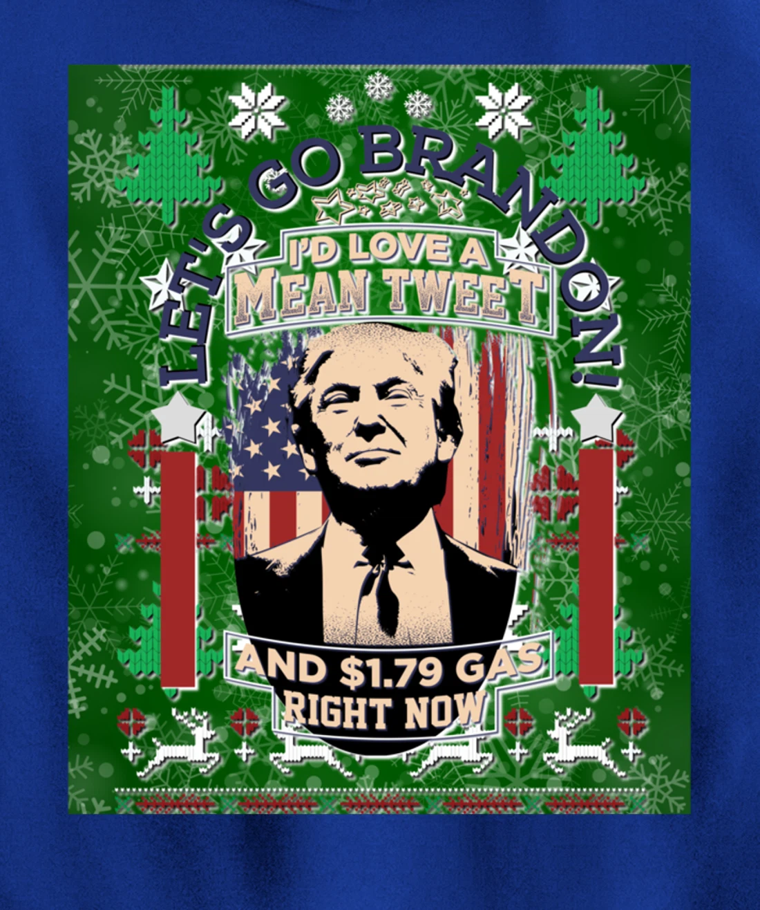 Christmas Biden Funny Republican Political Sarcasm Trump Pullover Hoodie