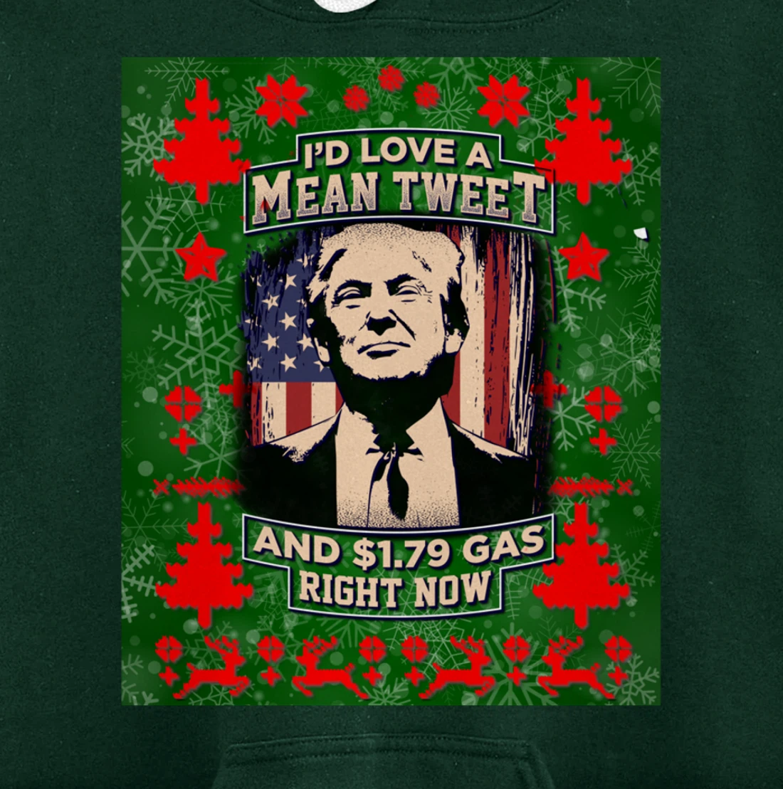 Christmas Biden Funny Republican Political Sarcasm Trump Pullover Hoodie