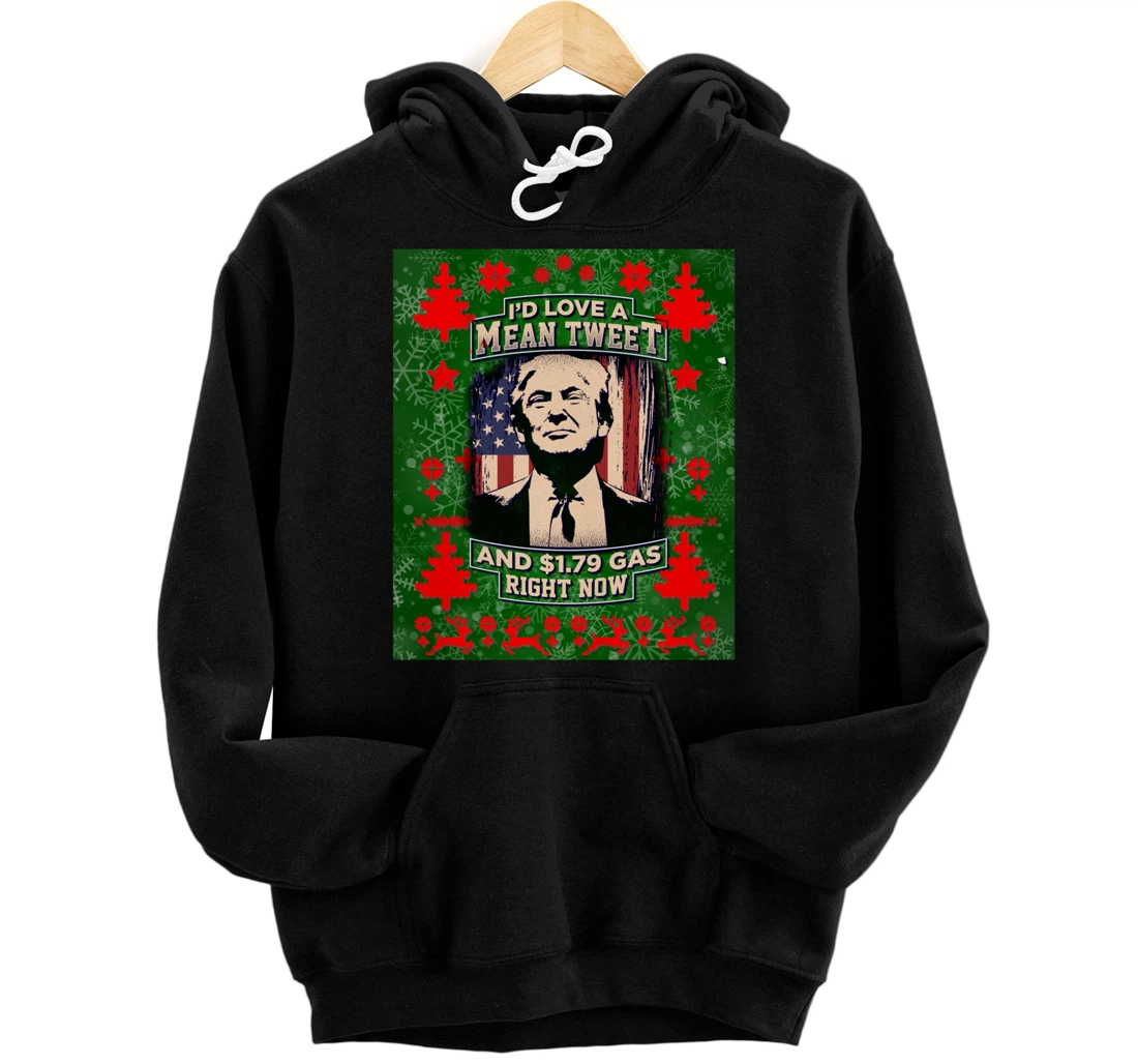 Christmas Biden Funny Republican Political Sarcasm Trump Pullover Hoodie
