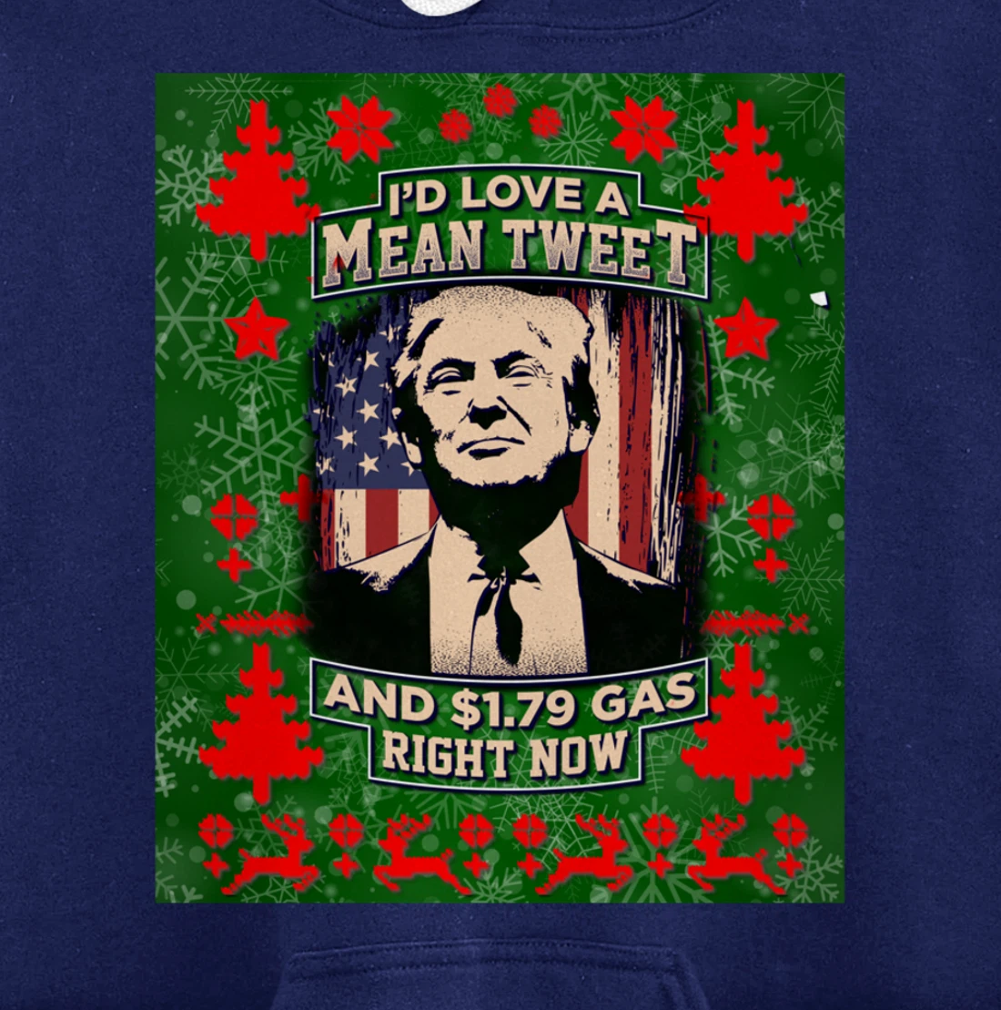 Christmas Biden Funny Republican Political Sarcasm Trump Pullover Hoodie