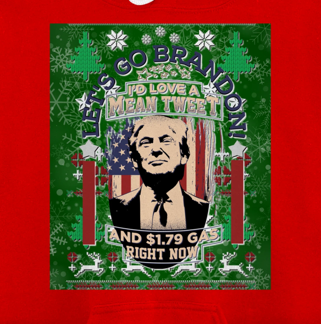 Christmas Biden Funny Republican Political Sarcasm Trump Pullover Hoodie