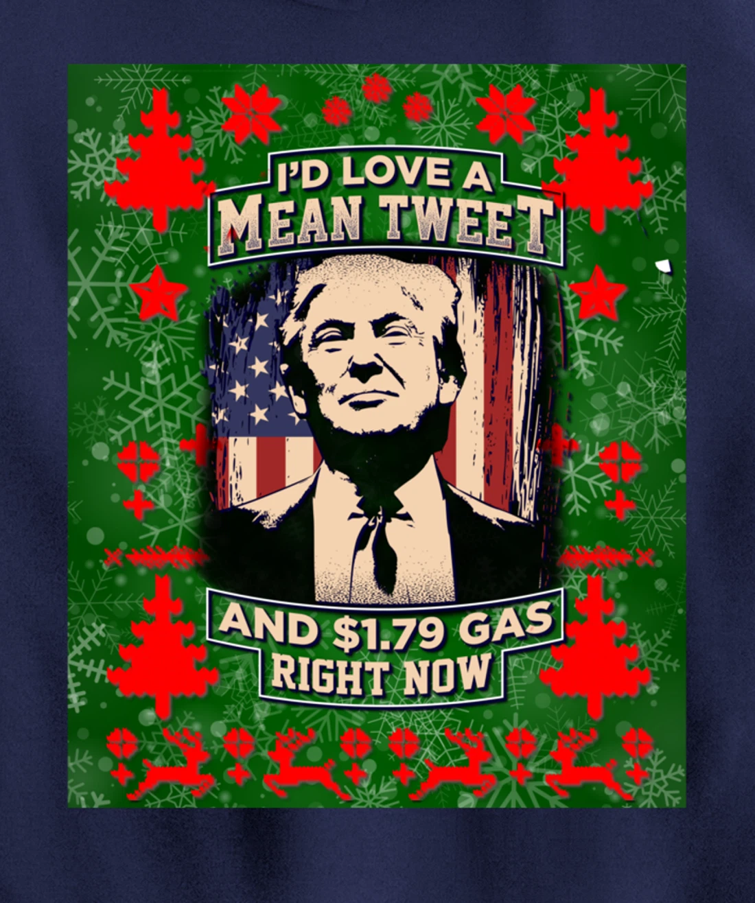 Christmas Biden Funny Republican Political Sarcasm Trump Pullover Hoodie