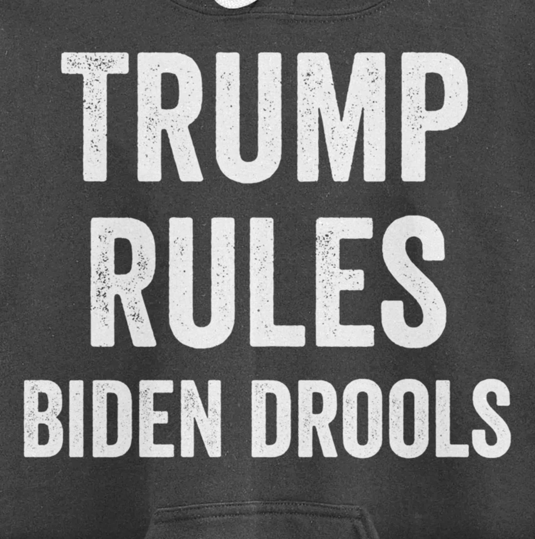 Funny Trump Rules Biden Drools Pullover Hoodie