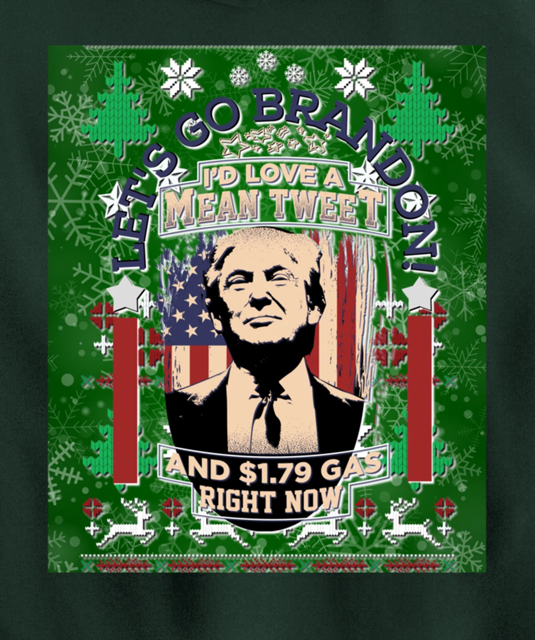 Christmas Biden Funny Republican Political Sarcasm Trump Pullover Hoodie