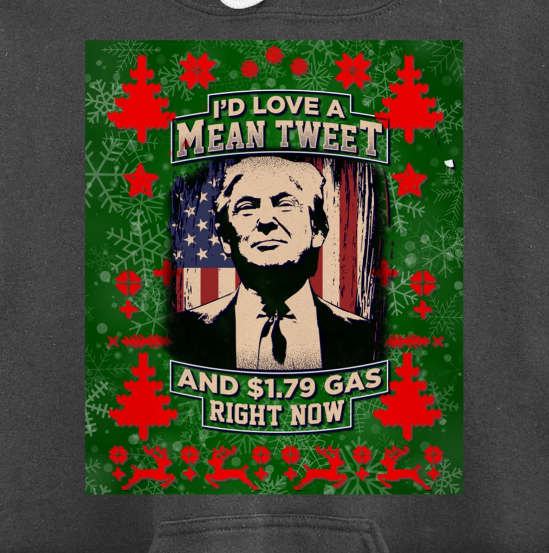 Christmas Biden Funny Republican Political Sarcasm Trump Pullover Hoodie