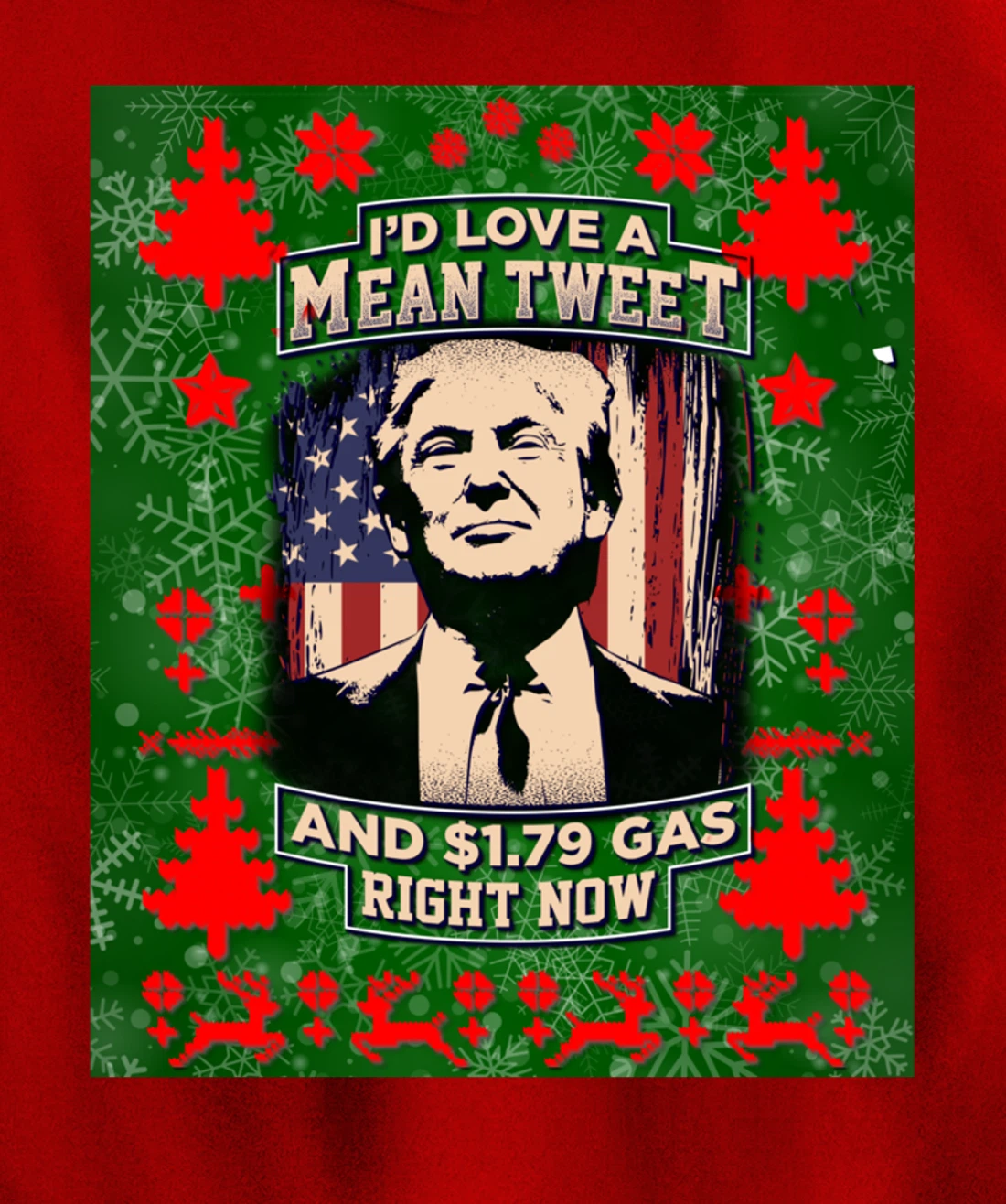 Christmas Biden Funny Republican Political Sarcasm Trump Pullover Hoodie