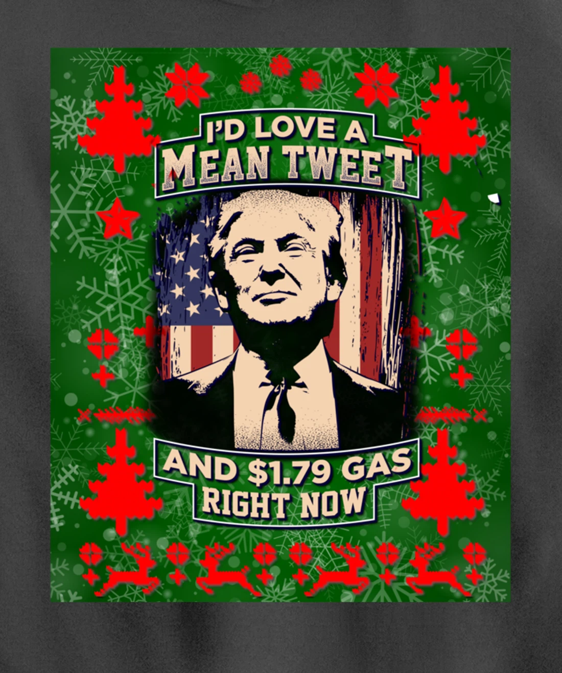 Christmas Biden Funny Republican Political Sarcasm Trump Pullover Hoodie