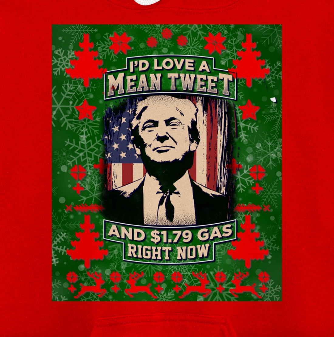 Christmas Biden Funny Republican Political Sarcasm Trump Pullover Hoodie