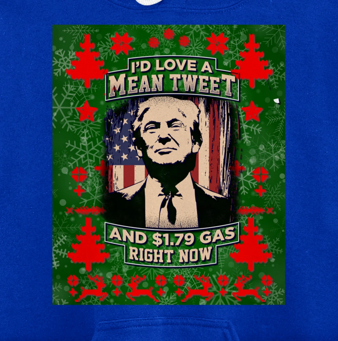 Christmas Biden Funny Republican Political Sarcasm Trump Pullover Hoodie